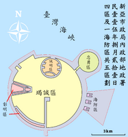 海防區在新亞市的位置